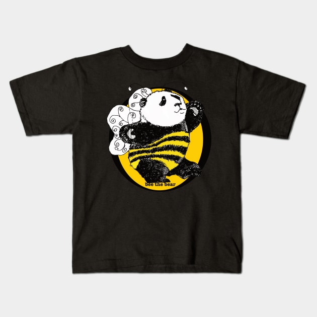 Bee the Bear Kids T-Shirt by PandaChronicle